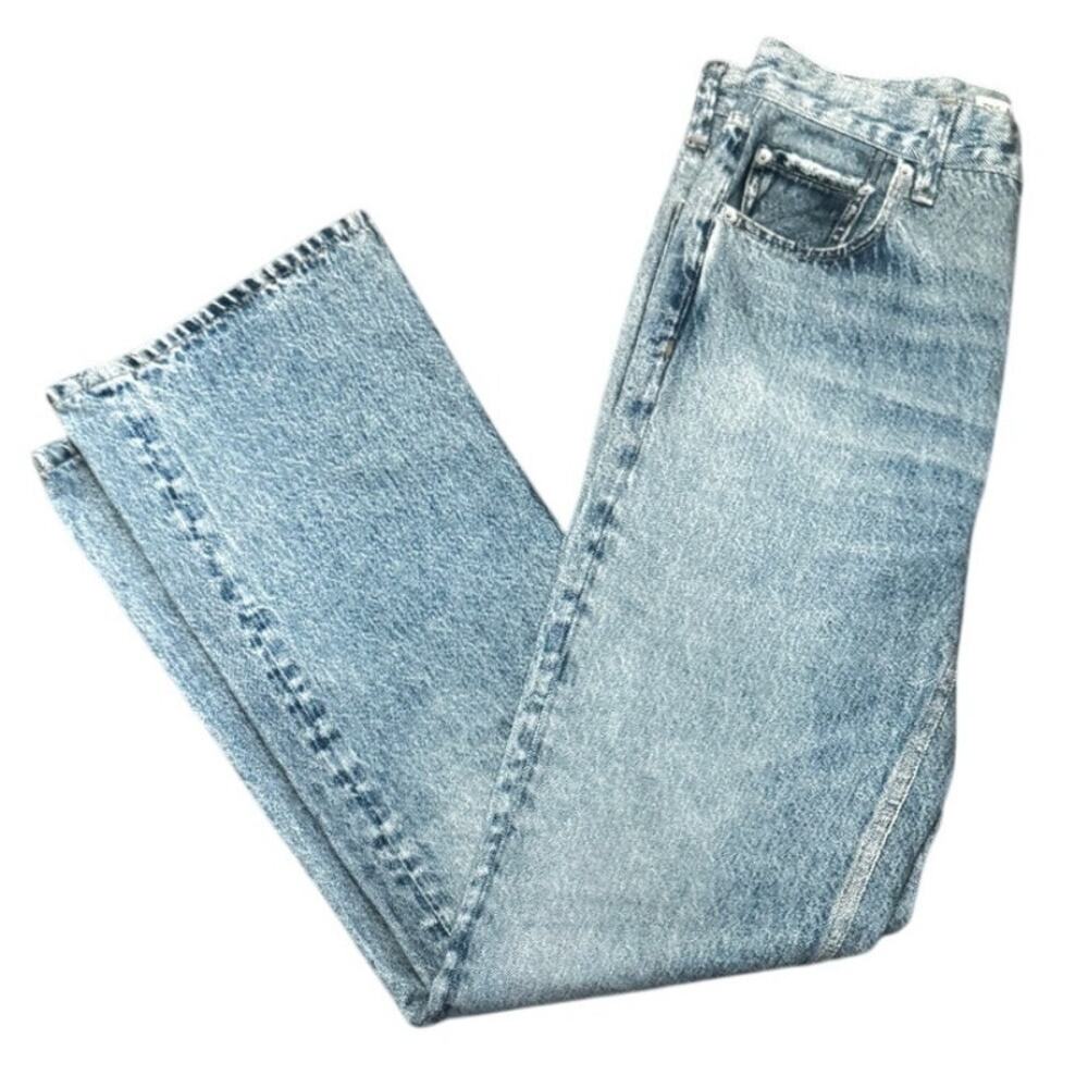 Rag & Bone Miramar Printed Jeans Light Wash Size 25 Wide Leg High Rise - Picture 3 of 6
